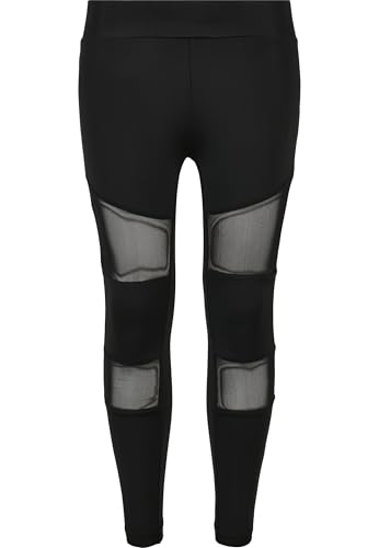 Urban Classics Mädchen Leggings Girls Tech Mesh Leggings Black 146/152