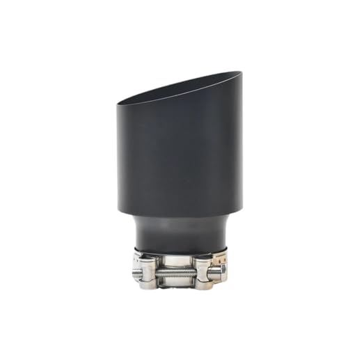 Pointe de silencieux d'échappement voiture universelle noir mat 60mm vers 89mm en acier inox