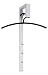 Produktbild HAKU Möbel Wandgarderobe Chrom, weiß, Metall - Maße: B 4 cm x H 70 cm x T 20 cm, Style: Modern