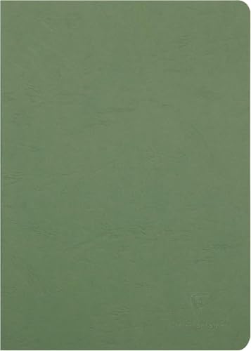 Clairefontaine 733063C Collection Nomaddict (ex Age Bag) Un Cahier Agrafé Vert - A4 21x29,7 cm - 96 Pages Lignées avec Marge - Papier Blanc 90 g - Couverture...