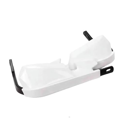 Protège-mains moto de haute résistance avec bouclier blanc et noir