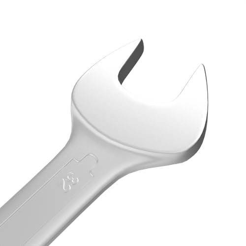 Image of Groz Combination Spanner 32mm, Length 350mm | DIN 3113 Standards | Chrome Vanadium, Matt Satin Chrome Combination Wrench Tool | CSP /DIN /32G