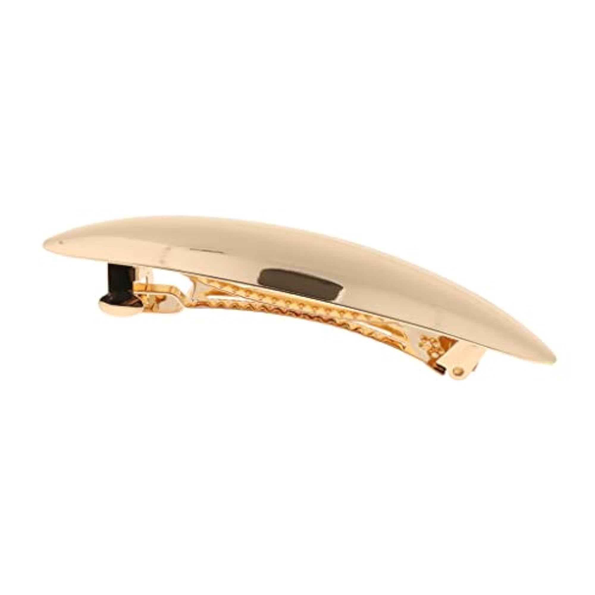 Metal Automatic Leaf French Barrette Large Hair Clip