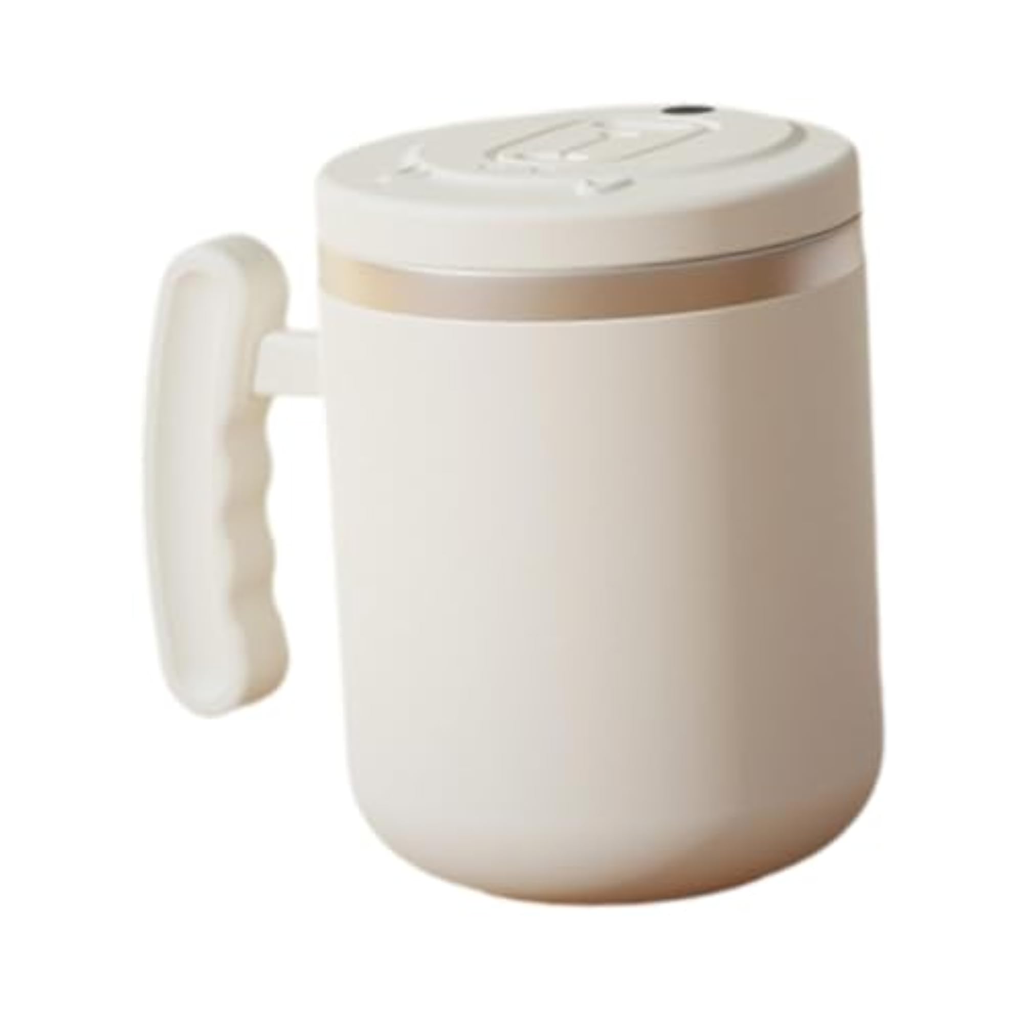 Automatic Stirring Coffee Mug, Beige Mixing Cup