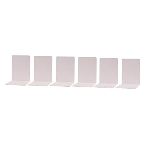 SimonRack Blanco Pack 6 Sujetalibros Metálico160x120x120, Metal, Pequeño Cover