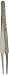 Hakko CHP 2A-SA Stainless Steel Non-Magnetic Precision Tweezers with Rounded Tips, Thin Tapered Tines, 4-3/4" Length