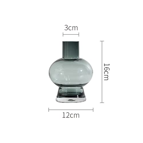 Vase transparent design de 16cm pour décoration magasin