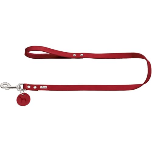 HAVNBERG Hundeleine, Kurzleine, Freizeitleine, Stadtleine, Schleppleine, Leine für Hunde, mit schwarzen Karabiner und Top Design, im Navajo Design, Länge 153cm, weiß, türkis, rot, schwarz 2 HUNTER Hundeführleine, Leder, schlicht, strapazierfähig, geschmeidig, Handschlaufe, 2.0 x 100 cm, rot
