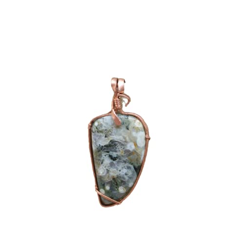Pendentif jaspe océan de Madagascar pour harmoniser vos séances de yoga et de méditation