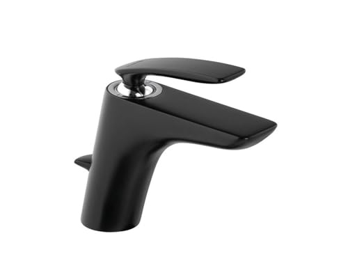 Kludi Balance Waschtisch-Einhandmischer DN 10 schwarzmatt-chrom mit Ablaufgarnitur
