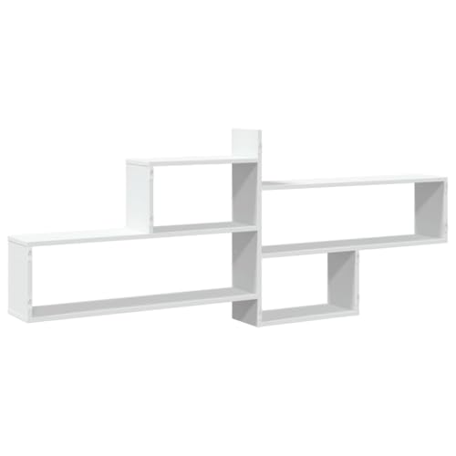Meuble de rangement mural grand format blanc étagère flottante