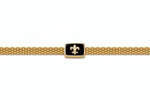 Bracelet fleur de lys en acier inoxydable doré, chaîne réglable homme femme