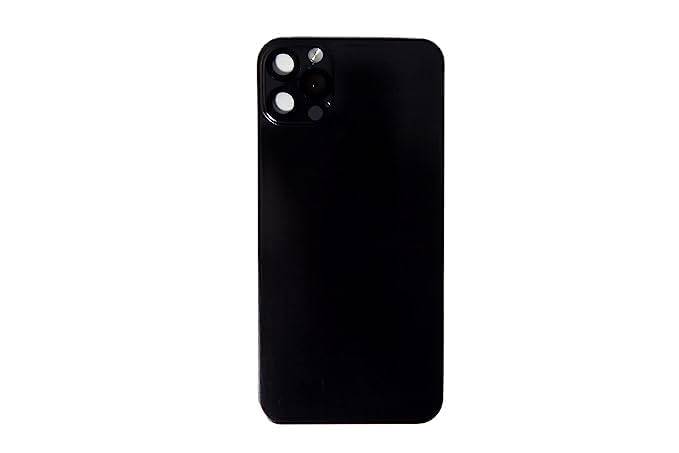 Image of Tempered Glass Back Pasteable Sillicon Premium Converters Compatible With Apple Iphone Iph- 12 Convert To Apple Iphone 15 Pro Converter Sheet With Logo.-Pack Of 1A(Black)