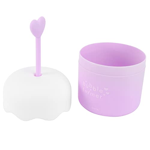 NIYANGLE 1 Pieza Burbujeador Máquina De Burbujas Dispositivo Lavado De Cara De Espuma Cuidado De La Piel Ex Burbuja Largo Máquina De Lavado De Cara Formador De Burbujas Púrpura Páginas