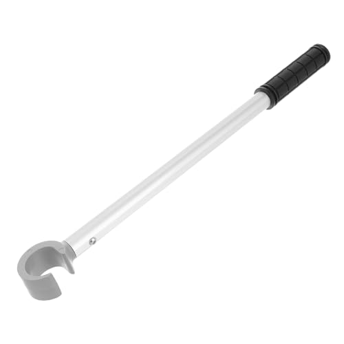 PRETYZOOM Barra para Persiana En Forma De c 0,4 m Gris Varilla Metálica Resistente Función Empuje y Tracción para Ventanas Panorámicas y Techos Corredizos Accesorio Práctico para Hogar y Oficina