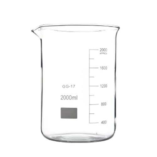 Bécher en verre borosilicaté de 2000ml récipient de forme basse pour équipement labo