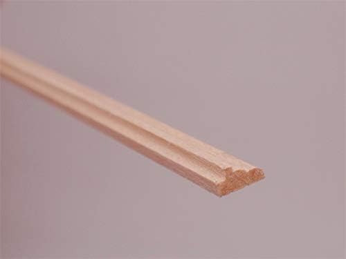 Miniatura 4 de Escala 1/12 casa de muñecas en miniatura para ventana y puerta de madera, moldura de acabado de madera; 10 unidades de largo de 1.8 pulgadas de