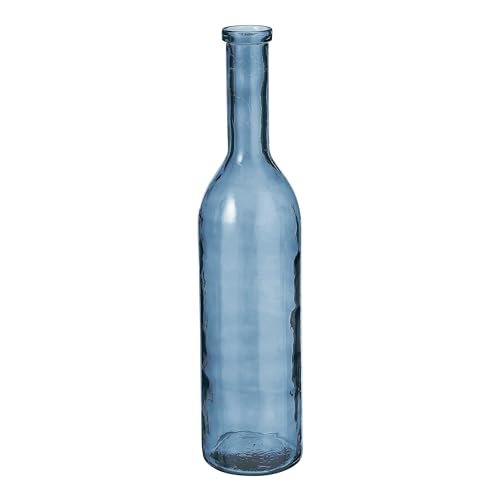 Mica Decorations Rioja 241751 Bouteille en Verre Bleu Clair 18 x 18 x 75 cm