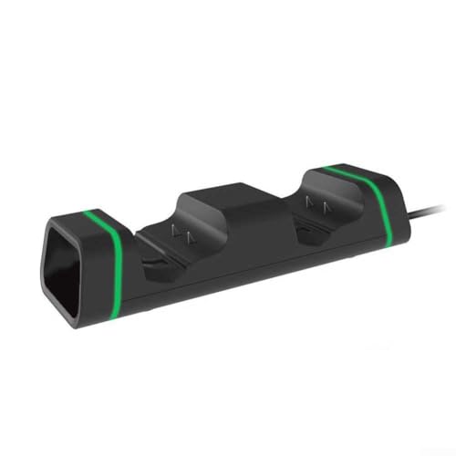 Station de charge double pour Xbox Series X|S et pour manettes Xbox One, station de charge rapide en ABS avec design compact, accessoire de jeu noir