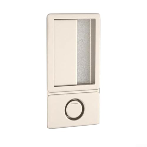 Cerradura de puerta invisible silenciosa, sin mango, diseño de montaje empotrado plano para puertas correderas interiores, construcción de aleación de zinc, color caqui, solución de privacidad segura