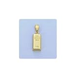 Gold Bar Pendant 14k Yellow Gold/Layering/Two Different Size/NOT Gold Filled NOT Gold Plated/Gift for Her - Him/Unisex (Large Bar Pendant)