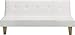 DHP Aria 69 Inch Futon Sofa Bed, Modern Armless Upholstered Couch Sleeper with Tufted Back and Seat, White