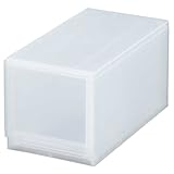 サンカ モジュールケース 組み合わせ自由自在 引き出し収納ケース スリムM クリア ライフスタイルに合わせて組み合わせができる引き出し収納 スルっと引き出せて スキッと閉まる引き出し ズレを防ぐラバーストッパー ロック機構で重ねても安定 日本製 収納ボックス 衣装ケース 小物収納 (18.8×35.5×18.8cm) D2SC-MSCL