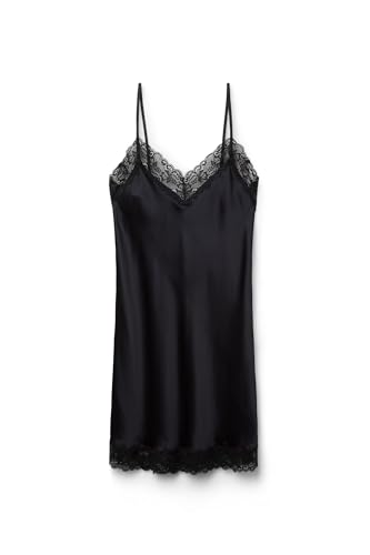 Woman's Silk Slip with Lace Insert Detail