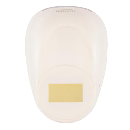 Vaessen Creative Perforadora Rectángulo, 3,75 cm, 1 Unidad, hasta 160g, para Manualidades y Scrapbooking, Metal, Blanco y Rosa, maxi