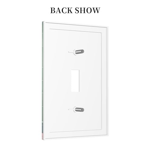 Decorative Light Switch Cover Plate Funny Black Cat Newspaper Pink Toilet 1 Gang Wall Plate Oversized Single Toggle Wall Cover Plate Jumbo Electrical Switchplate Faceplate