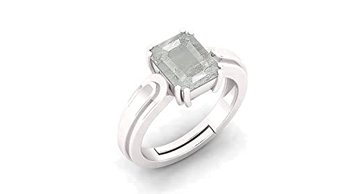 Bague saphir blanc naturel 10,25 carats argent, cadeau de prestige unique - 2