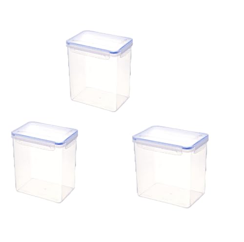 Image of Aristo 304 Lock & Fresh Airtight Food Storage Container, BPA Free, Leakproof & Freezer Safe, Transparent Kitchen Storage Box Set of 3-4400 ML (22 x 15.5 x 19cm)