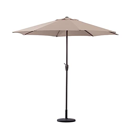 Parasol 270cm avec manivelle pour ombrager vos repas sur la terrasse