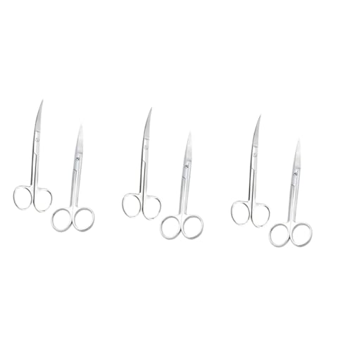 Beavorty 3sets Stainless Steel Pet Hairdressing Scissors Round Head Pet Scissors for Home Salon Use 2pcs*3