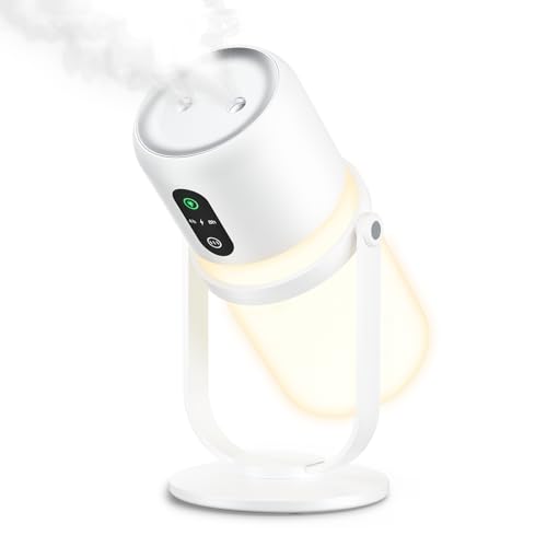【訳あり品】加湿器 卓上 小型 超音波式 2025冬新登場 ダブル噴霧 卓上加湿器 除菌 乾燥対策 花粉対策 360°回転ミスト 20dB静音 3段階ミスト 7色LEDライト 大容量バッテリー内蔵 長時間運転 空焚き防止 タイマー機能 水漏れ防止 持ち運び便利 300ML大容量 コードレス 次亜塩素酸水対応 アロマ対応 車載 寝室 オフィス リビング対応 家庭用 交換用フィルター2本付属