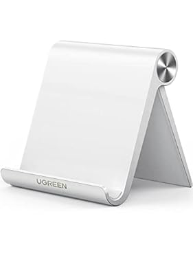AMAZON - UGREEN Cell Phone Stand for Desk Phone Holder Foldable Portable Adjustable Compatible with iPhone 14 13 Pro Max, iPhone 12 11 Plus SE XS XR 8 7, Office Desk Travel Accessories, White