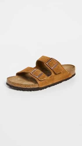 Birkenstock Men's Arizona Soft Footbed Sandals, Mink, Tan, 11 Medium US - Thumbnail 2
