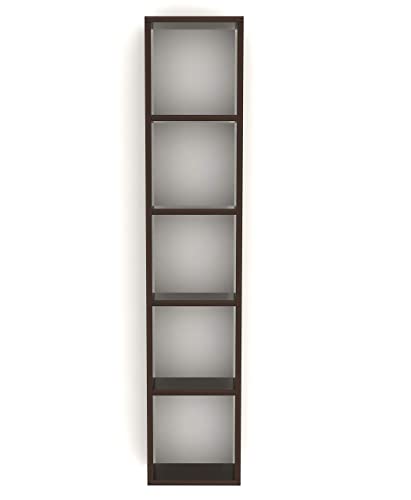 BLUEWUD Walten Engineering Wood Multipurpose Wall Mounted Bookshelf with Home Decor Display/Book Storage Rack Organizer Cabinet Stand in Living Room Bedroom Office/Home Library(Wenge)