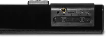 Image of (Tessco FS-343) Portable Wireless Soundbar Speaker Rich bass Loud Sound Guitar&Mic Input 3.7V 2400 MAH Battery 20 W (Black, Stereo Channel)