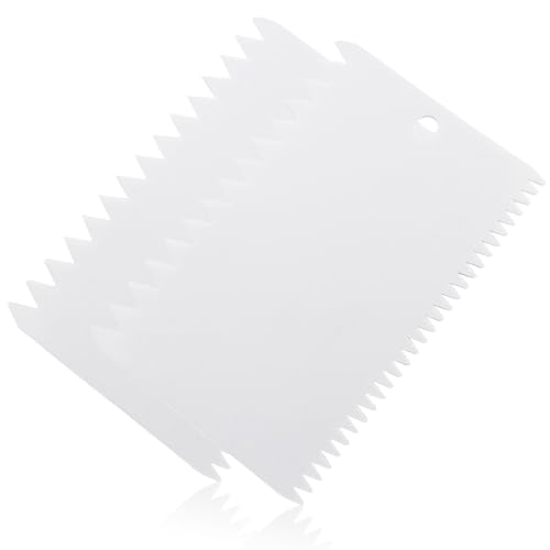 Bonsicoky 2 PCS Plastic Trowel Notched Glue Spreader - 0.4" + 0.2" Tooth Adhesive Spreader Notched Glue Spreader