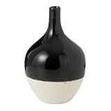 Matière : Porcelaine Vase Déco en Porcelaine Iva 24cm Noir & Blanc