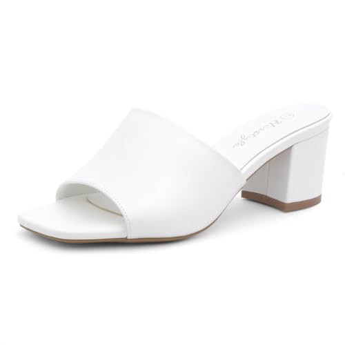 Herstyle Square Open Toe Heeled Sandals for Women 2.5 Inch Low Block Chunky Heel Sandals Slip-On...