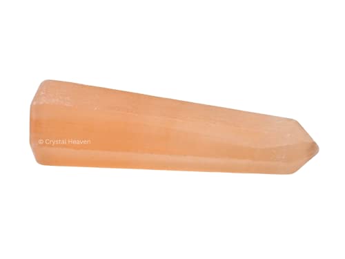 Image of Crystal Heaven Certified Orange Selenite Crystal Tower Obelisk Point For Chakra, Healing & Balancing-Aaa Grade Original Certified Gemstone Agate For Reiki Meditation Yoga Spiritual (2-3 Inches)