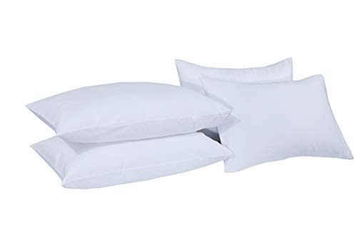 Sapphire Collection Soft Hotel Quality PollyCotton Hallowfibre New filled Sleeping pillows pack of 4 medium support for Stomach, back and Side Sleepers (4-Pack)