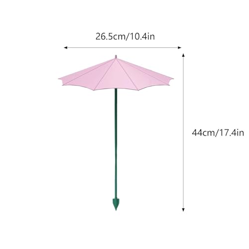 Sombrilla pequeña para plantas de 26,5 cm con estaca de fijación para tierra de jardín 5
