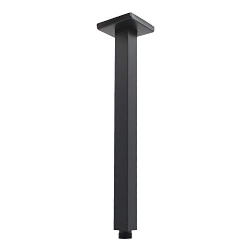 ENGA Brass 12-Inch Ceiling Mount Shower Arm (Black)