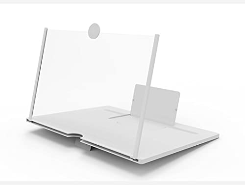 Mbeta 14In Smart Phone Screen Amplifier Pull-Out Creative Stretch 3D Phone Magnifier Stand Amplifier, Adjustable Angle Mobile Phone Screen Magnifier, Video Game For Smart Phone Black/White/Red #TOP20