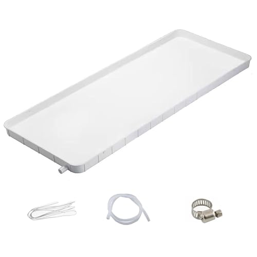 Bandeja de Drenaje de condensado para Aire Acondicionado, Bandeja de Drenaje de plástico para Calentador de Agua con Orificio de Drenaje y colector de Manguera, Bandeja de Drenaje de condens