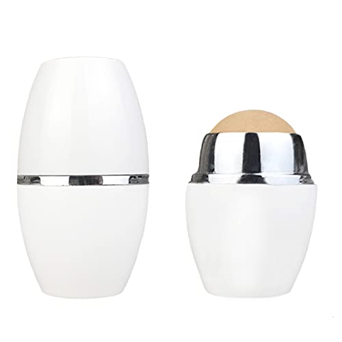 NGUP Oil Control On The Go Oil-Absorbing Volcanic Face Roller Oil Absorbing Control Roller Oil Control Blotting Tool Volcanic Stone Face Mini Roller (White)