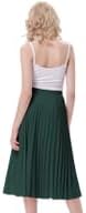 Kate Kasin Women's High Waist Pleated A-Line Swing Skirt KK659 - Image 2